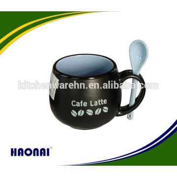 ceramic spoon mug,coffee mug with spoon